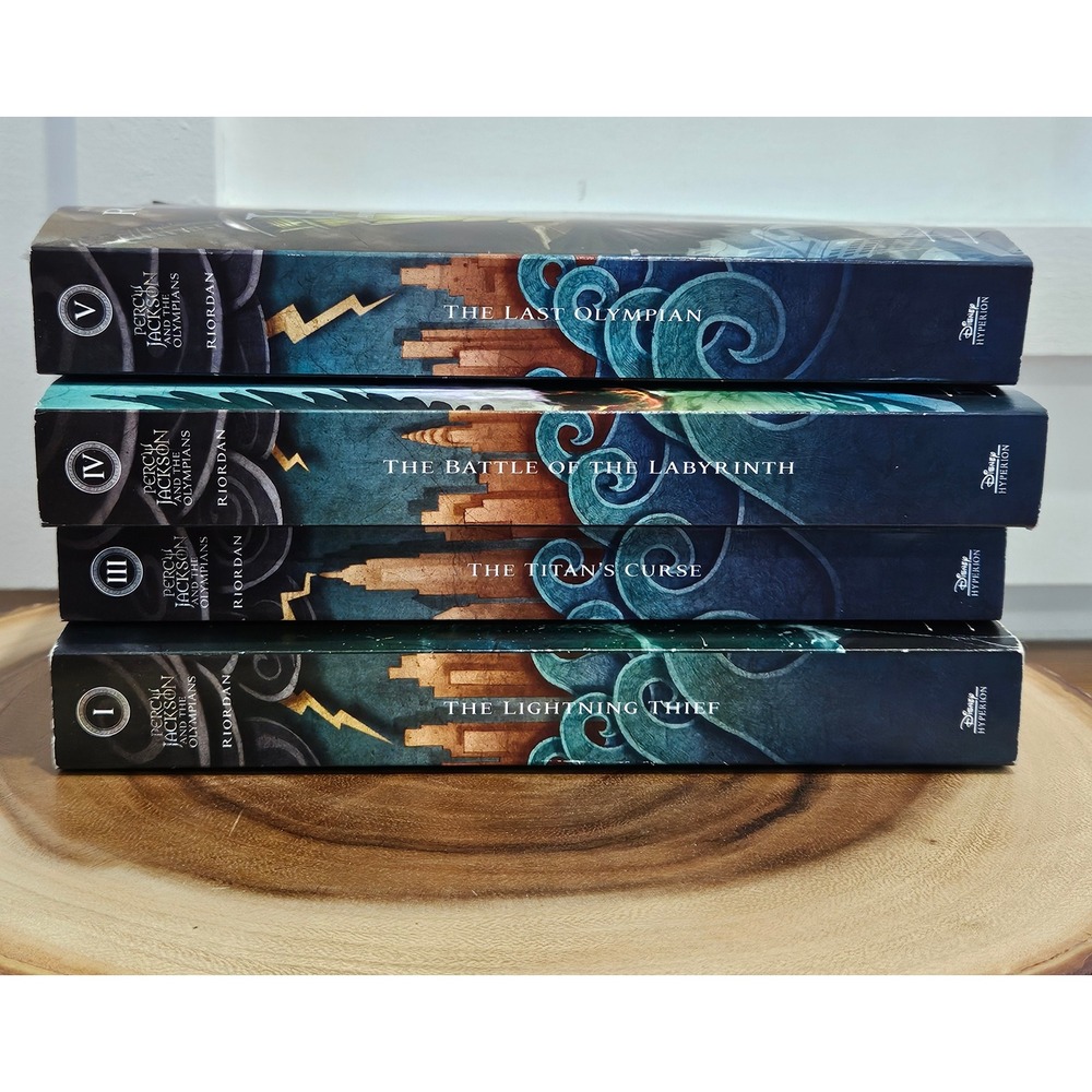 Percy Jackson and the Olympians Rick Riordan Paperback Book Set 1 3 4 5 Lot